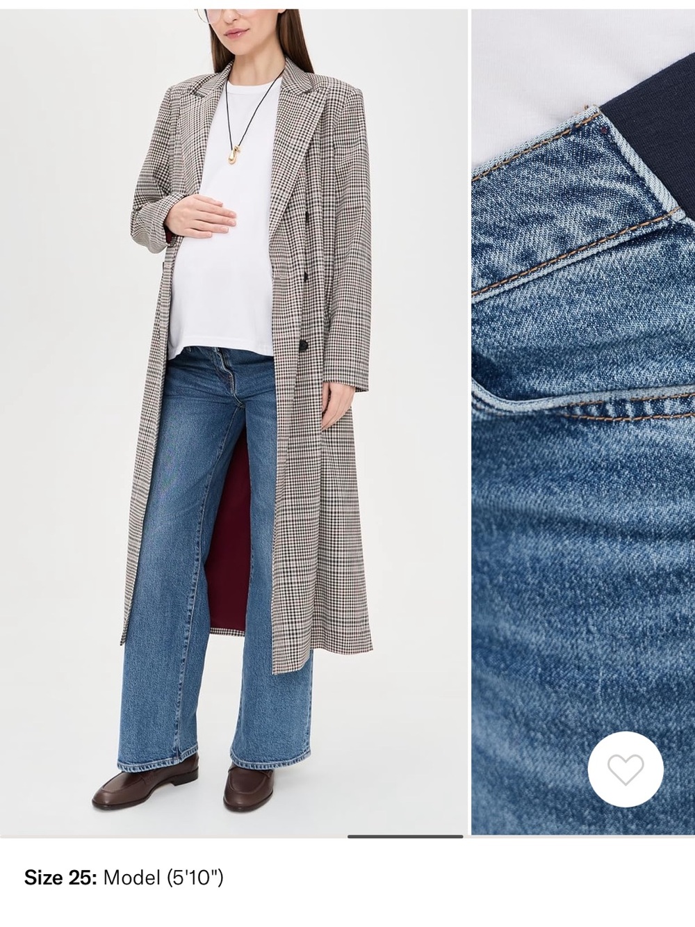 Hatch Relaxed Wide Leg Maternity Jeans 27